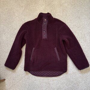 Athleta Deep Pile Snap Fleece